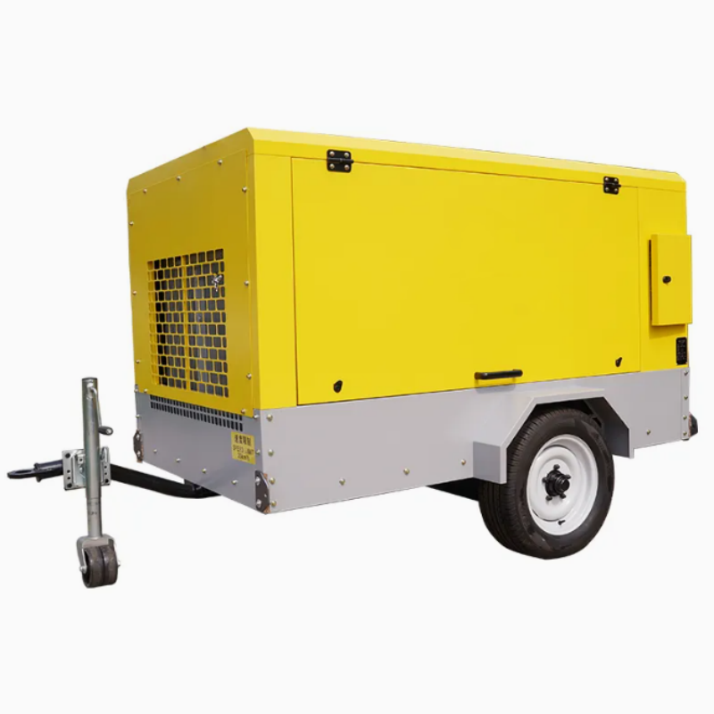 Trailer Mounted Portable Mobile Diesel Industrial Mining Screw Air Compressor 98-1200 Cfm for Drilling Machine