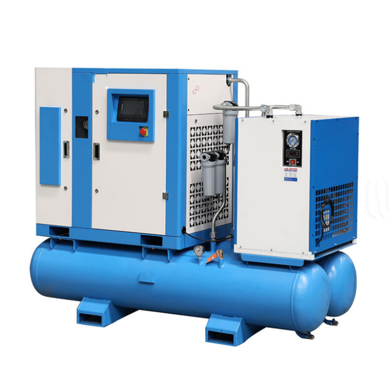 Industrial Compressors 15kw Air Compressor 4-In-1 Rotary Electric Permanent Magnet Screw Air Compressor with Two Tanks 500L